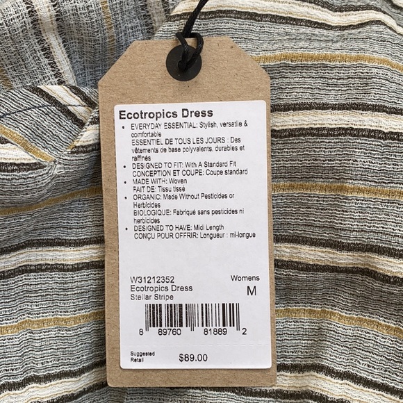 PRANA • NWT! “Ecotropics” Organic Cotton Sleeveless Dress - Stellar Stripe - M - Picture 15 of 16